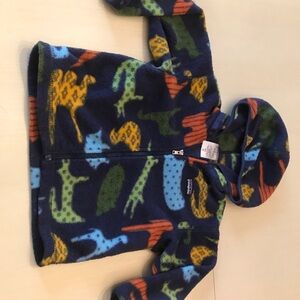 Colorful Animal Print Fleece Jacket